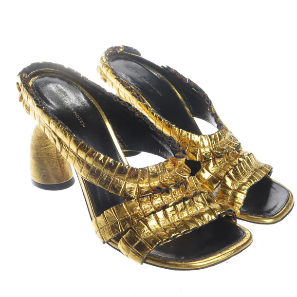 Heeled Sandals, in Gold, Dries van Noten