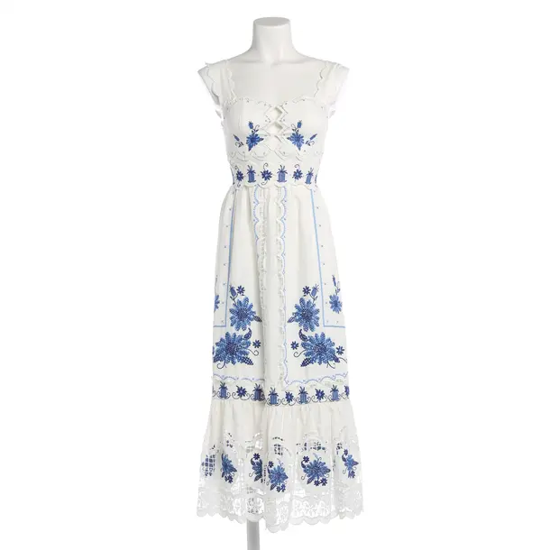 Dress, in White, Linen, Farm Rio