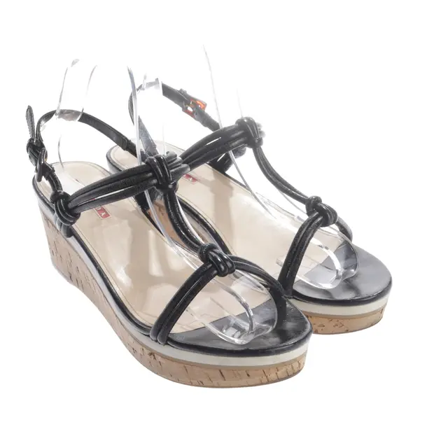 Wedges, in Black, Prada Linea Rossa