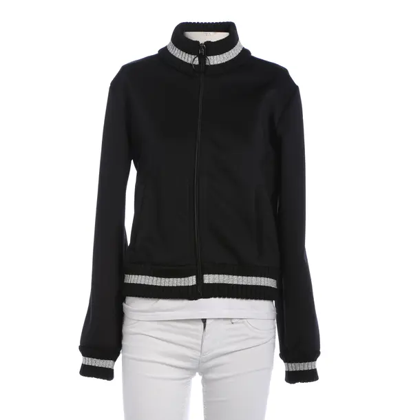 Zip-up Hoodie, in Black, Polyester, Off-White