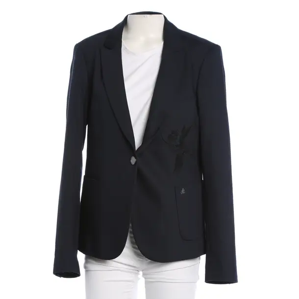 Blazer, in Navy, Cotton, Mos Mosh