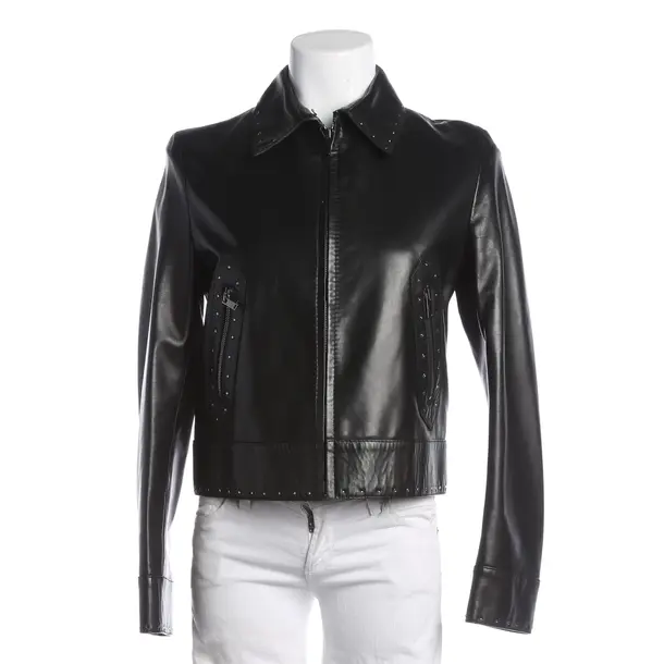 Lederjacke, in Schwarz, Leder, Valentino