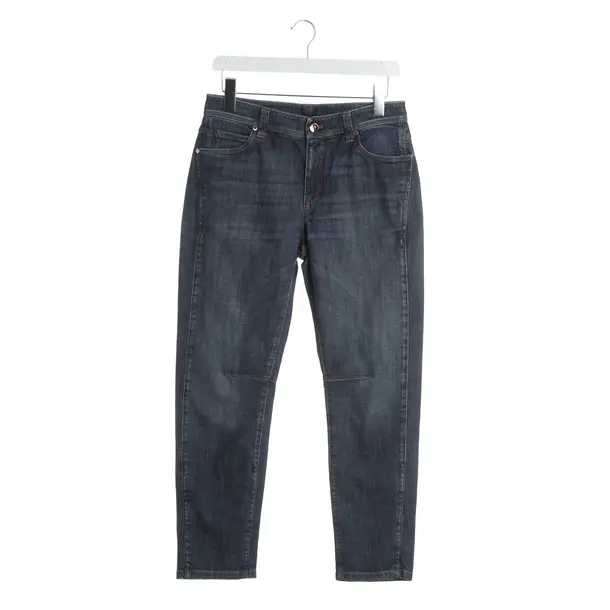 Jeans Straight Fit, in Navy, Baumwolle, Brunello Cucinelli