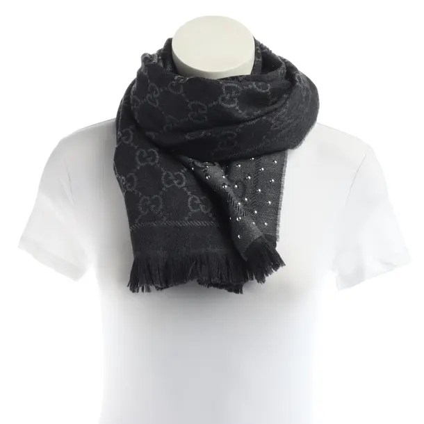Schal, in Grau, Wolle, Gucci