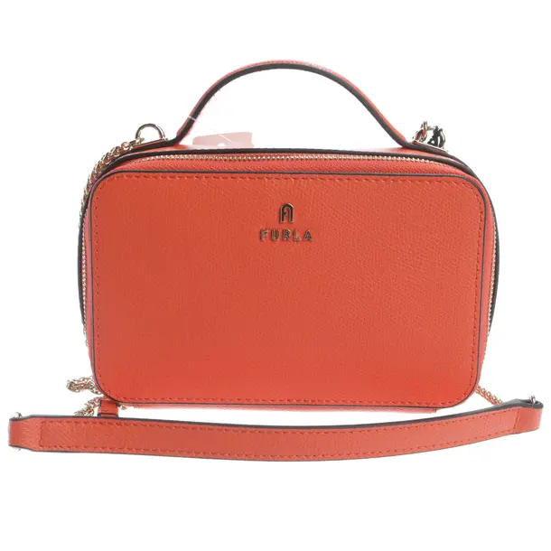Shoulder Bag, in Dark Orange, Leather, Furla
