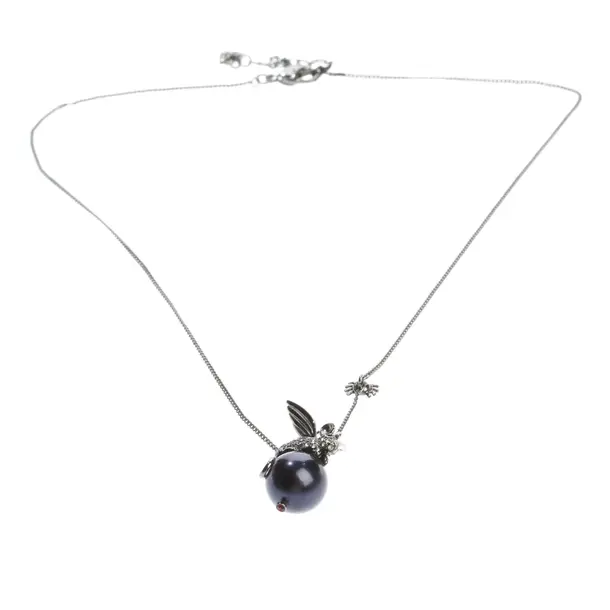 Necklace, in Silver, Metal (metallic, metallized), Swarovski