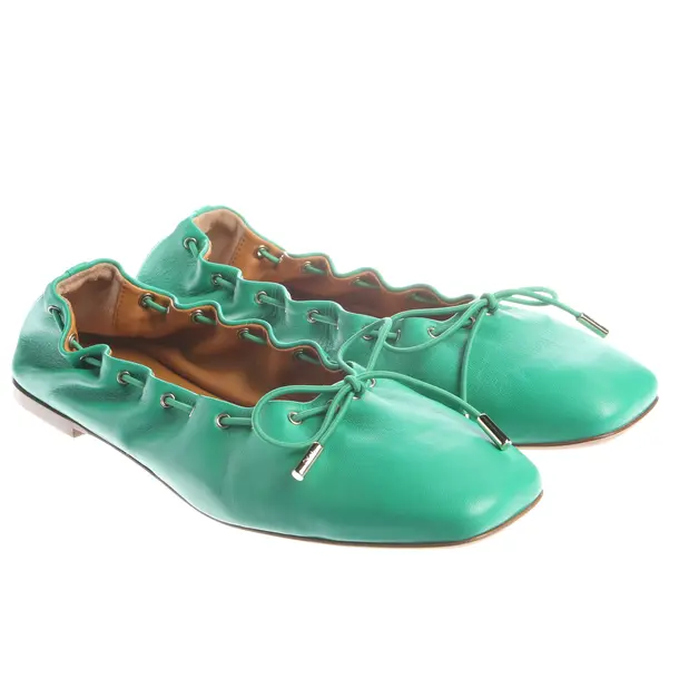 Ballet Flats, in Green, Chloé
