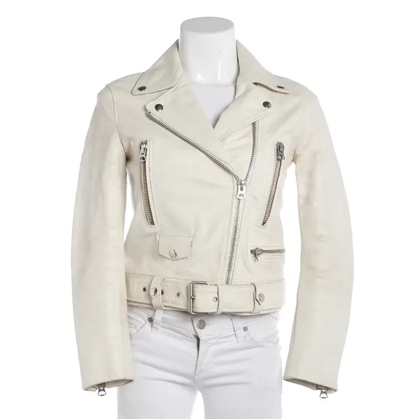 Giacca in pelle, in Bianco, Pelle, Studi Acne