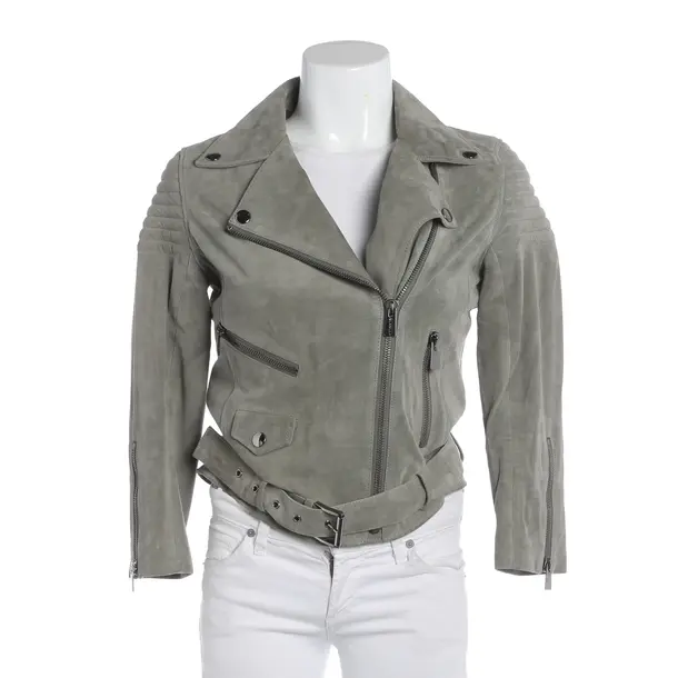 LeatherJacket, in Gray, Leather, Anine Bing