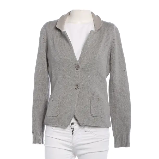 Cardigan, in Gray, Wool, Fabiana Filippi