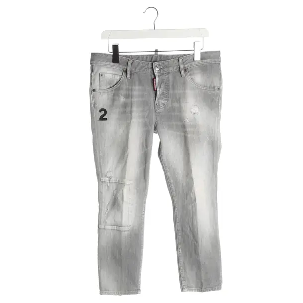 Straight Fit Jeans, in Light Gray, Cotton, Dsquared