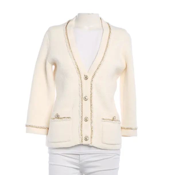 Cardigan, in White, Cotton, Maje