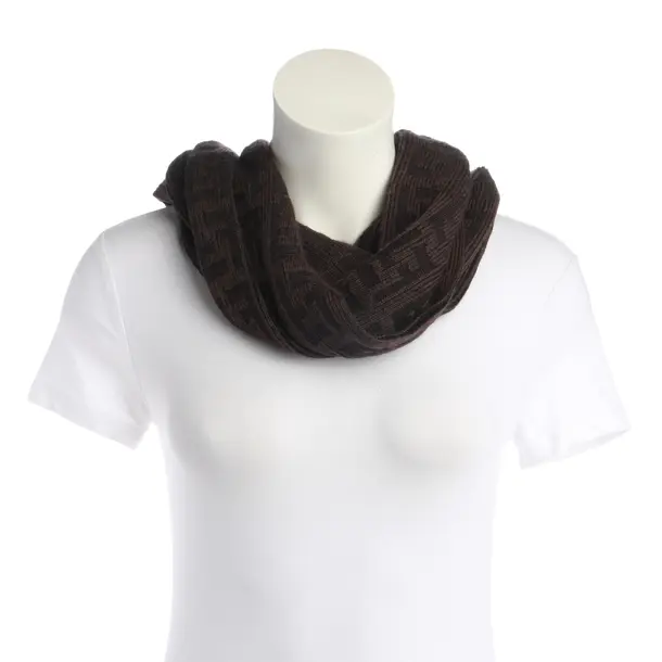 Scarf, in Dark Brown, Wool, Fendi