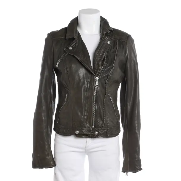 LeatherJacket, in Olive Green, Leather, Drykorn
