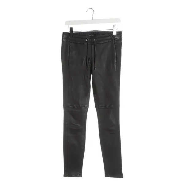 Hose, in Schwarz, Leder, Strenesse