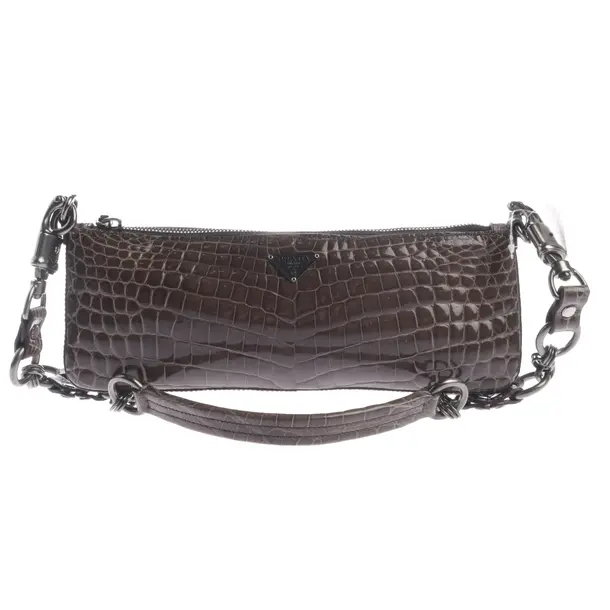 Shoulder Bag, in Brown, Leather, Prada