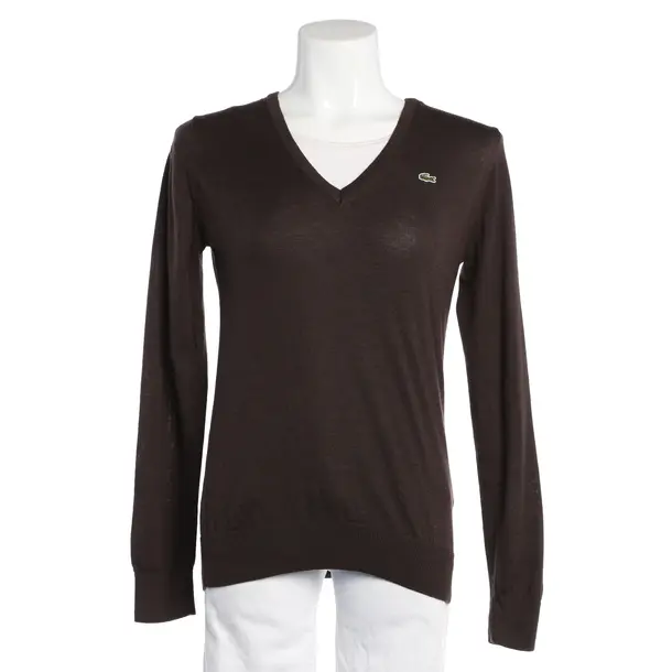 Jumper, in Dark Brown, Wool, Lacoste