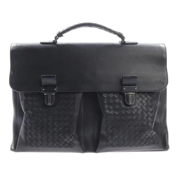 Aktentasche, in Schwarz, Leder, Bottega Veneta