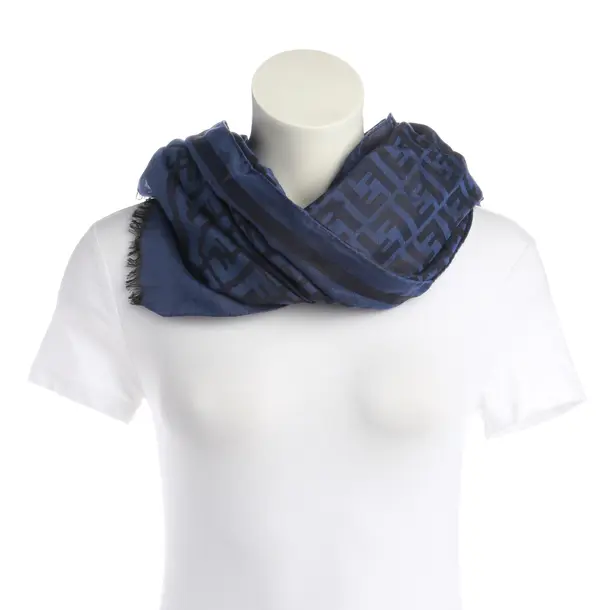 Shawl, in Black, Cotton, Fendi