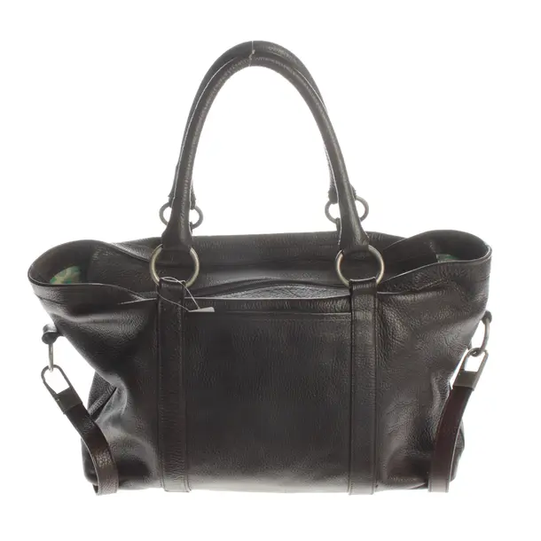 Schultertasche, in Dunkelbraun, Leder, Max Mara