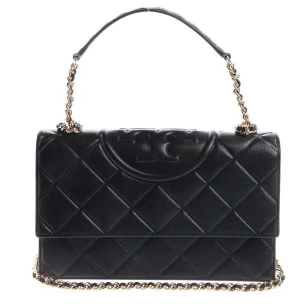 Shoulder Bag, in Black, Leather, Tory Burch