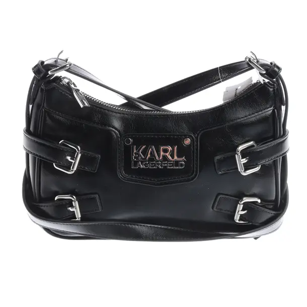 Shoulder Bag, in Black, Polyurethane, Karl Lagerfeld