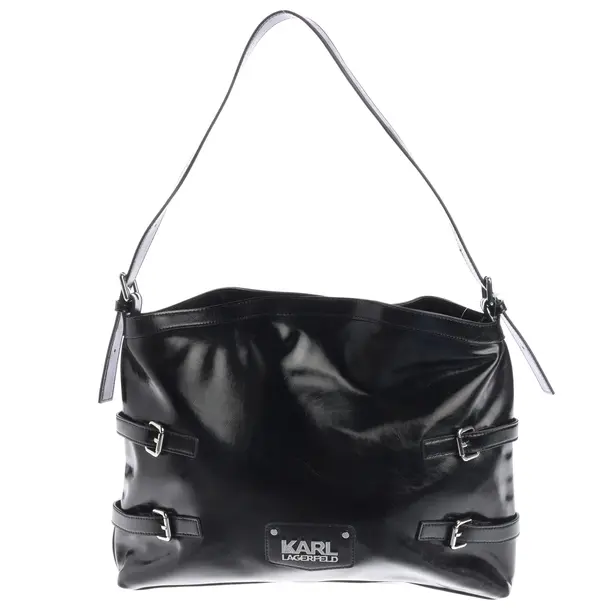 Schultertasche, in Schwarz, Polyurethan, Karl Lagerfeld