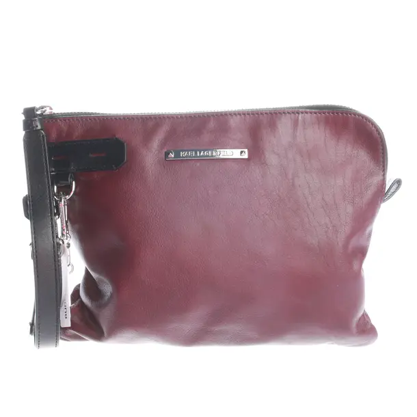 Clutch Bag, in Purple, Leather, Karl Lagerfeld