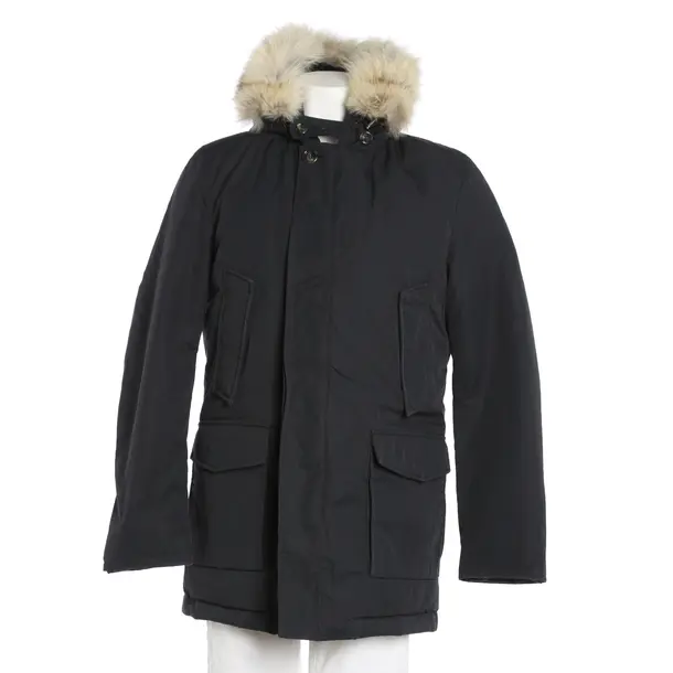 Wintermantel, in Schwarz, Baumwolle, Schneiders