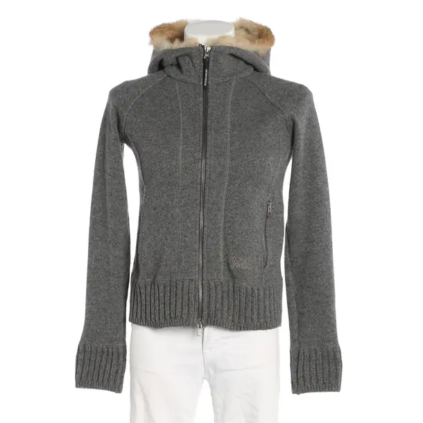 Strickjacke, in Grau, Wolle, Woolrich