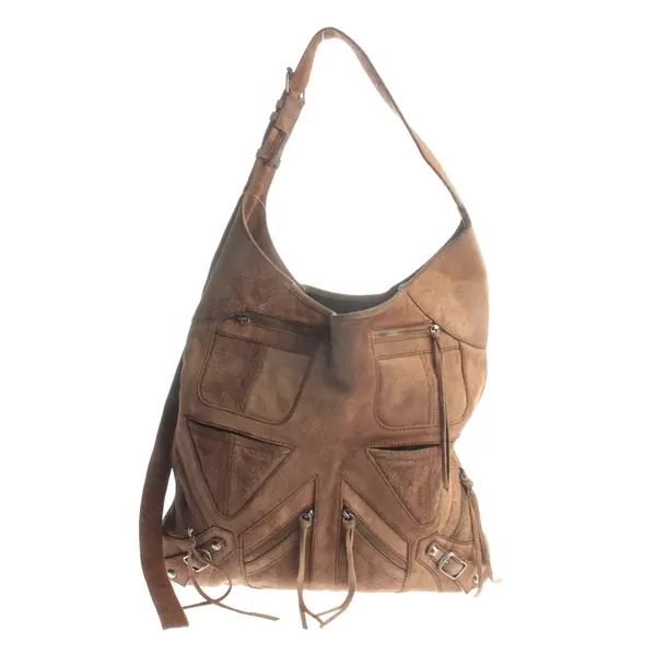 Schultertasche, in Hellbraun, Leder, Balenciaga