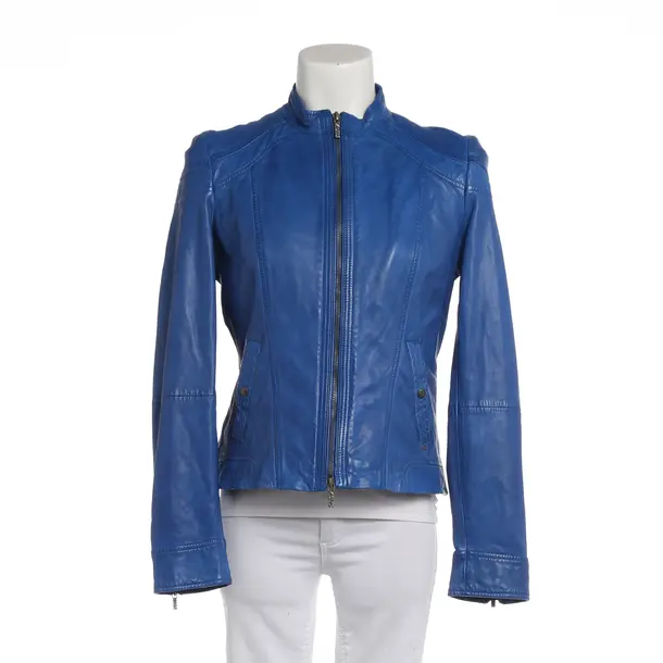 LeatherJacket, in Blue, Leather, Hugo Boss Orange