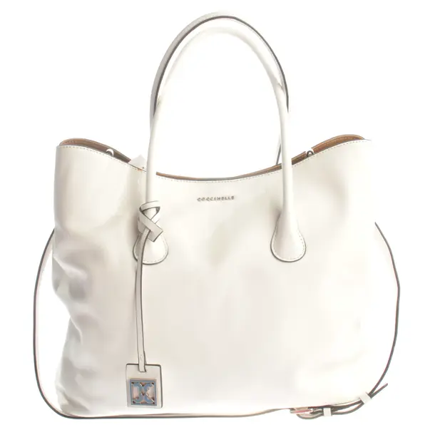 Handbag, in White, Leather, Coccinelle