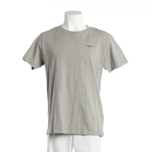 T-Shirt, in Hellgrau, Baumwolle, Off-White