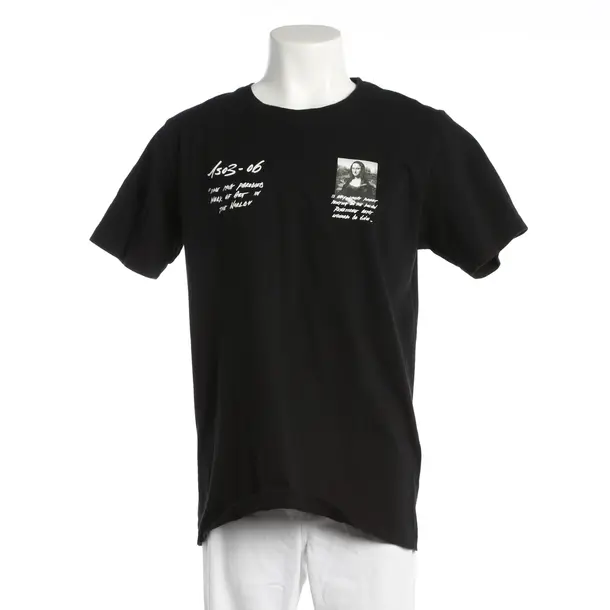 T-Shirt, in Black, Cotton, Off-White