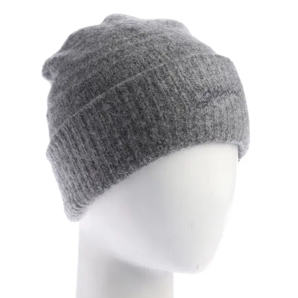 Beanie, in Gray, Wool, Ganni