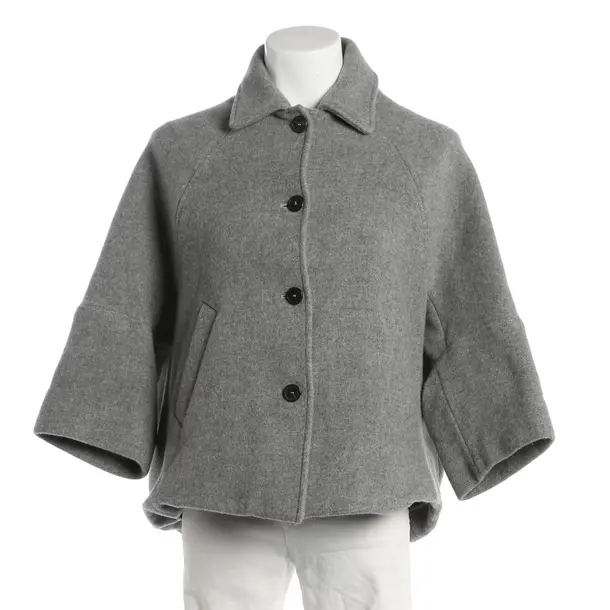 Mid-Season Jacket, in Light Gray, Wool, Windsor