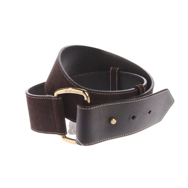 Belt, in Brown, Leather, Loro Piana