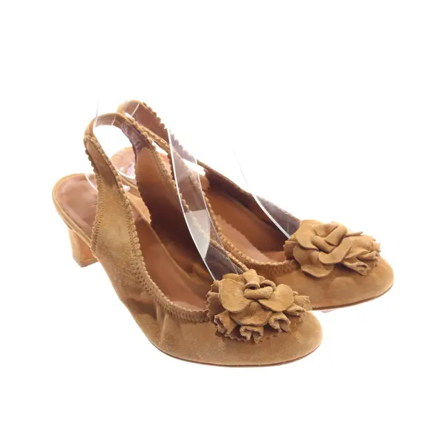 Slingbacks, in Hellbraun, Lottuse