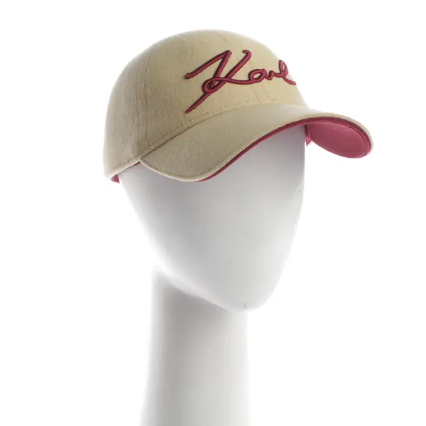 Cap, in Beige, Wolle, Karl Lagerfeld