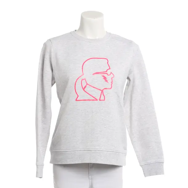 Sweatshirt, in Hellgrau, Baumwolle, Karl Lagerfeld