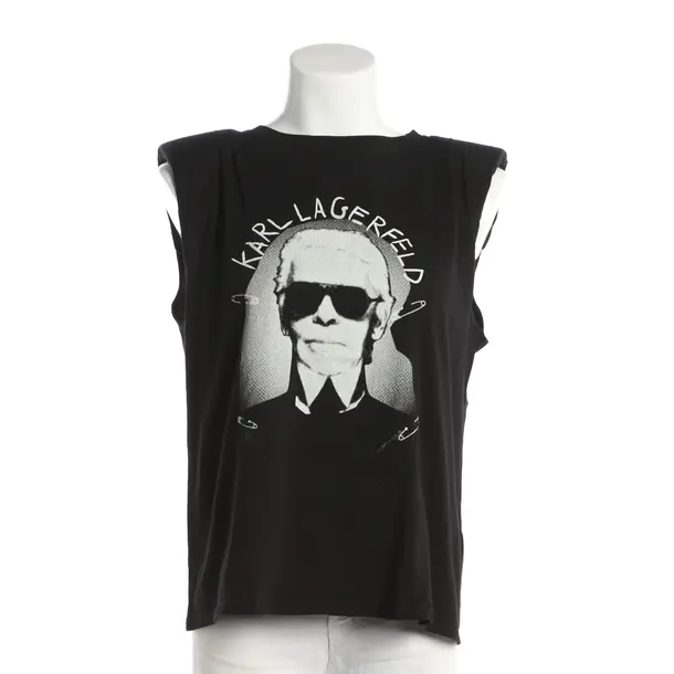 Top, in Black, Cotton, Karl Lagerfeld