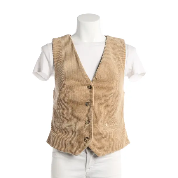 Vest, in Light Brown, Cotton, Mos Mosh