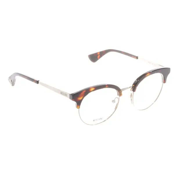 Brillengestell, in Gold, Metall (metallisch, metallisiert), Moschino