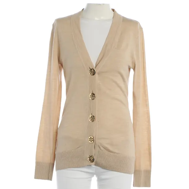 Cardigan, in Light Brown, Wool, Tory Burch