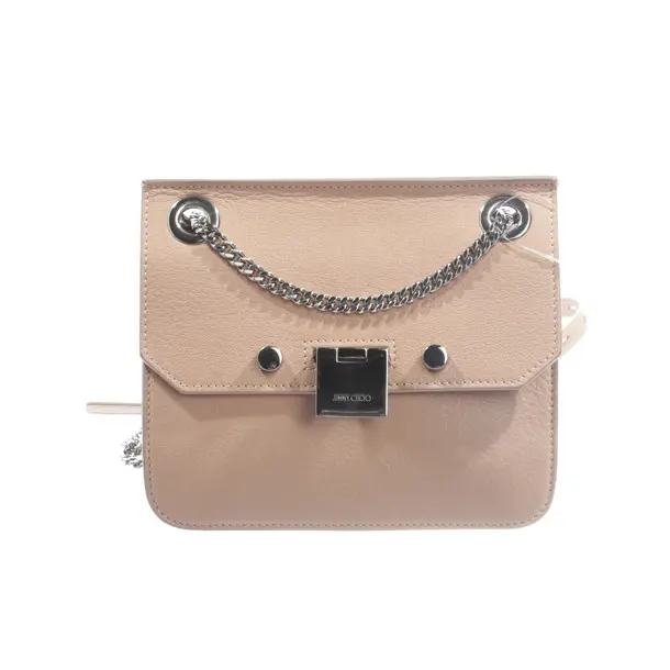 Schultertasche, in Hellbraun, Leder, Jimmy Choo