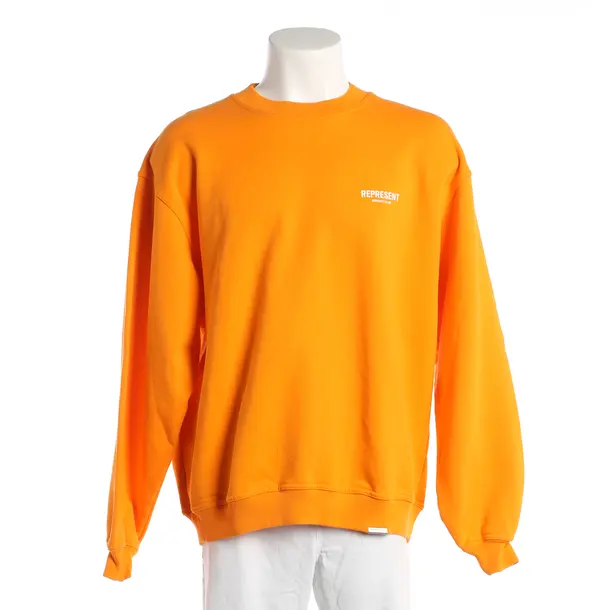 Sweatshirt, in Neon Orange, Baumwolle, Represent
