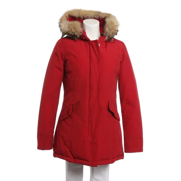 Wintermantel, in Rot, Baumwolle, Woolrich