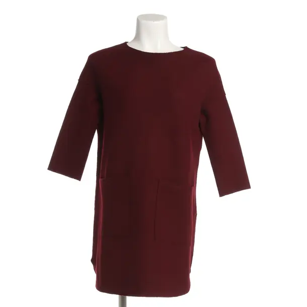 Dress, in Bordeaux, Wool, Harris Wharf London