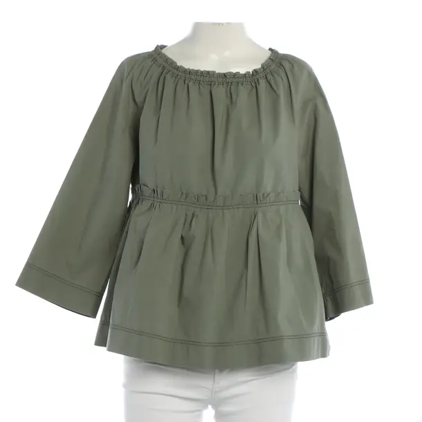 Bluse, in Dunkelgrün, Baumwolle, Odeeh
